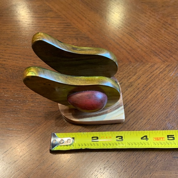 Handmade Wooden Avocados Earthy Small Napkin Holder - Picture 12 of 13
